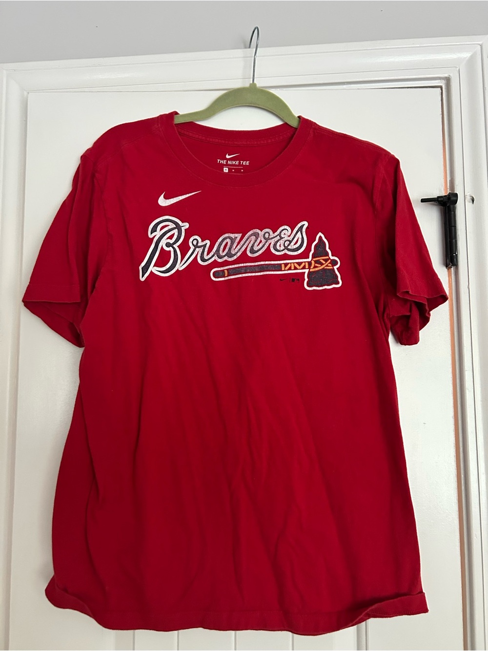 Nike Red Braves Logo Tee